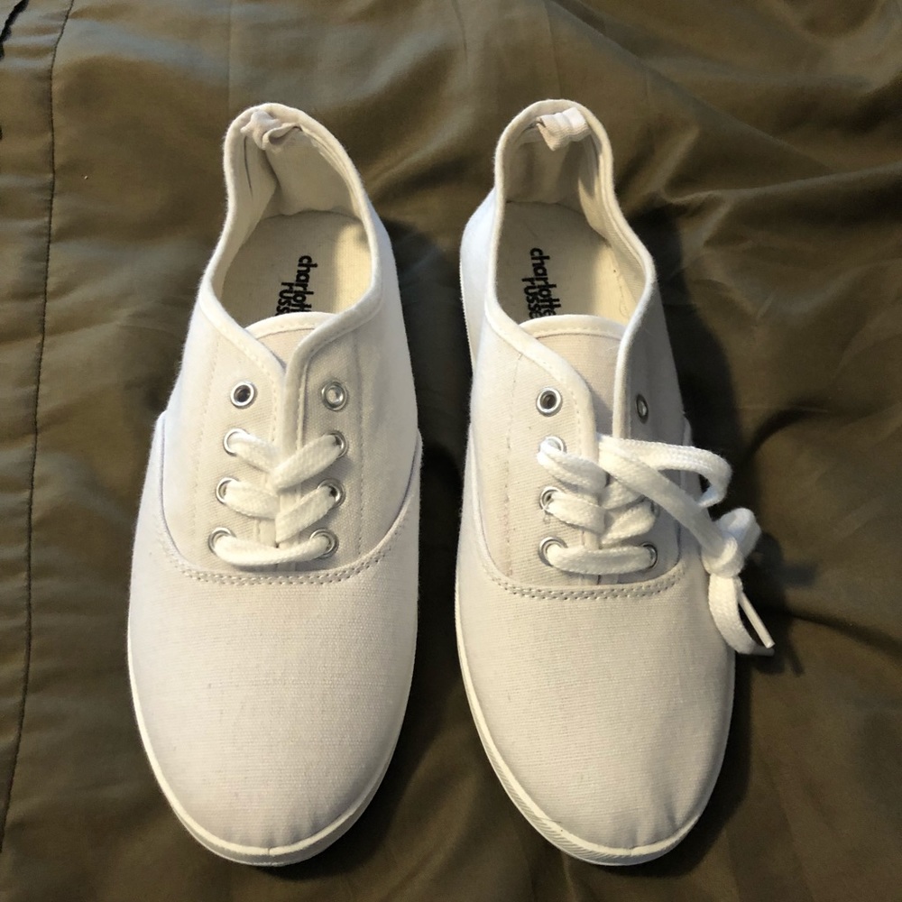Charlotte Russe Lace-Up Canvas/Sneakers
